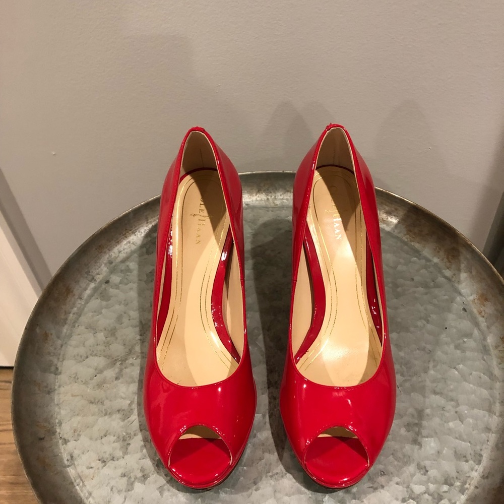 Cole Haan peep toe pumps - Picture 3 of 5